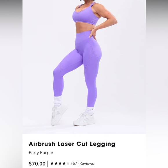 Buffbunny collection - electric purple workout set - Picture 3 of 5